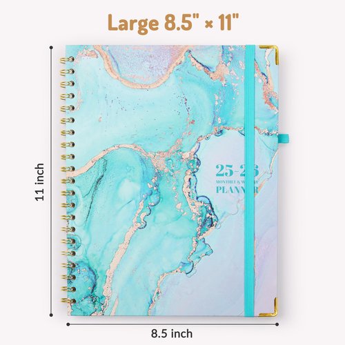 Forvencer Planner 2025-2026 for Women, Academic Year Monthly and Weekly Planner, July 2025 - Jun 2026, 8.5" x 11", Hardcover Student Teacher Planners Agenda Calendar Book with Tabs, Light Green