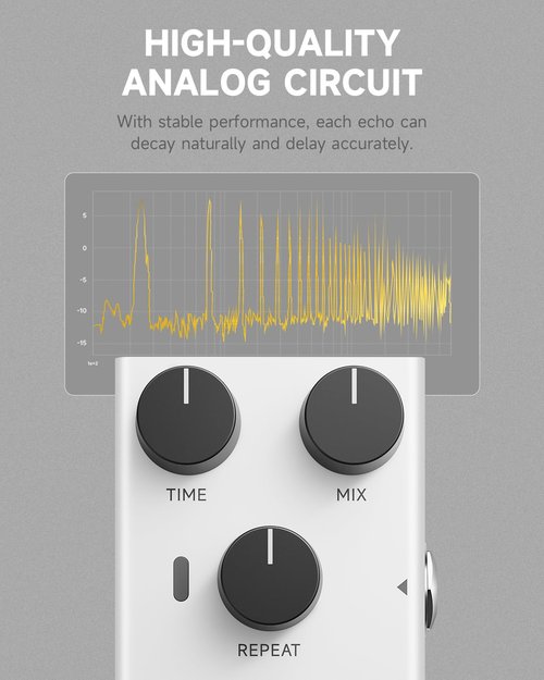 Donner EMBARK 01 ECHO Delay Guitar Pedal, DIY Shell, Electric Guitar, Analog Guitar Effect Pedal, true bypass