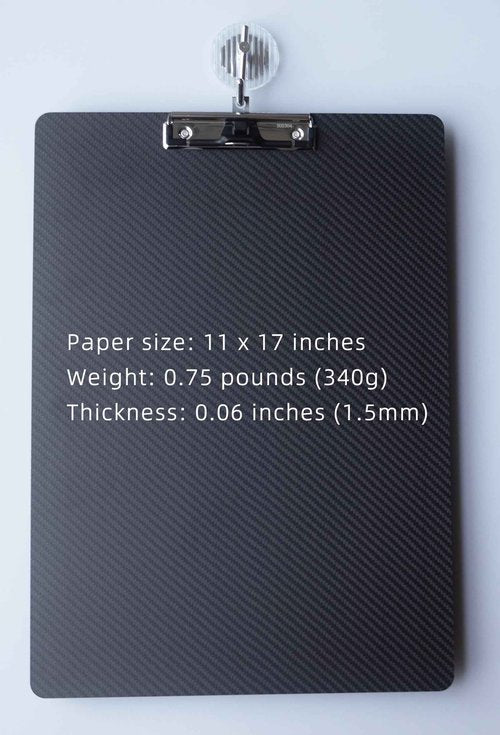Carbon Fiber 11x17 Clipboard with Pen Holder,Ultra Lightweight Legal Tabloid Ledger A3 Clip Board,3k Twill Vertical or Landscape Clipboard for Drawing Sketching Art Classroom Office Supplies