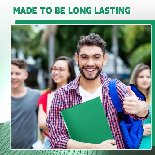 Henoyso 36 Pcs 3 Ring Binder 1/2'' Round Fits Letter Size 8. 5'' x 11'' Paper Plastic Flexible Binder Holds 100 Sheets with 1 Pockets Versatile Organizer for Office Home School (Green)