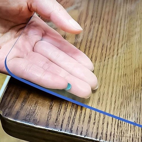 LovePads 1.5mm Thick 22 x 54 Inch Clear Table Cover Protector, Clear Table Protector, Plastic Table Cover, Table Pad for Dining Room Table, Clear Desk Mat Desk Protector for Writing Desk, Coffee Table