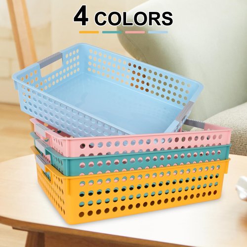 4PCS Turn in trays classroom,Paper trays,Classroom Baskets, Paper baskets Organizational Solution for Office and School