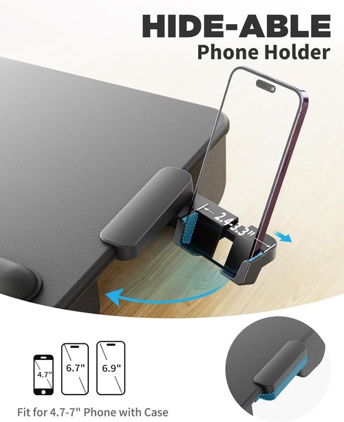SAIJI Portable Laptop Lap Desk - Lightweight Tray for Bed & Couch | Fits Up to 17" Laptops & MacBook