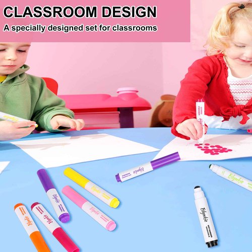 Blynkie Washable Dot Markers Bulk, Pack of 320 with 16 Vibrant Colors, Shimmer Bingo Paint Daubers Supplies for Toddlers Preschool Student, Painting Art and Crafts, Non Toxic Water-Based