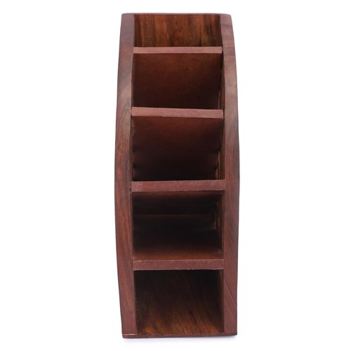 Ajuny Wooden Remote Holder Caddy - Organizer For Spinning, Desk Rotating Organizer/Caddy for TV Remote Controllers,Pen,Calculator Media Player,DVD,Office Supplies,Mobile Phone Storage Box