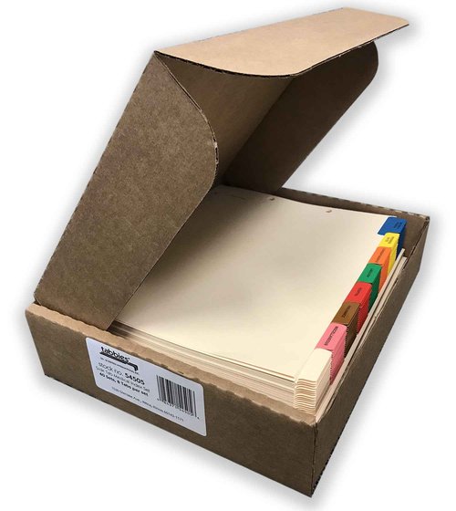 Tabbies Side Tab Medical Chart Divider Sets, 8-Tab, Assorted Medical, 11 X 9, Manila, 40 Sets