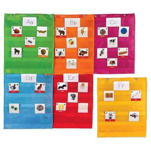 Learning Resources Magnetic Pocket Chart Squares, Classroom/Teacher Organizer, Various Colors, Back to School Resources for Teachers, All Grades, Set of 6