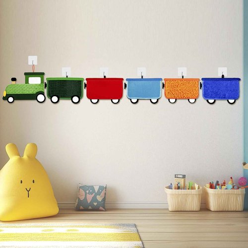Loninak Sensory Wall Panel, Sequin Busy Board for Sensory Room and Daycare, Montessori Toys and Activity, Autism Mats and Squares for Toddlers and Kids, Steam Train