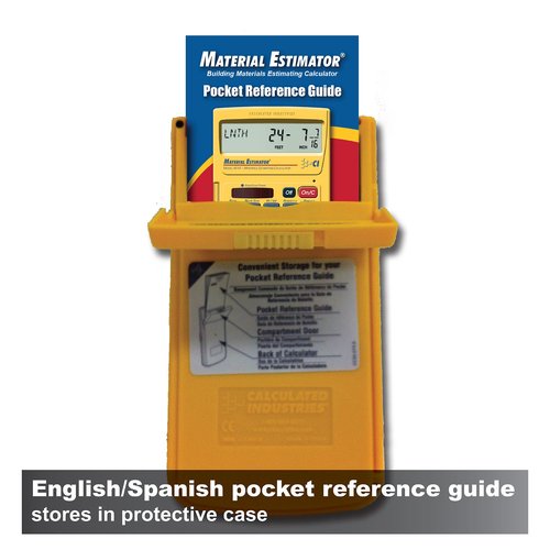 Calculated Industries 4019 Material Estimator Calculator | Finds Project Building Material Costs for DIY’s, Contractors, Tradesmen, Handymen and Construction Estimating Professionals,Yellow