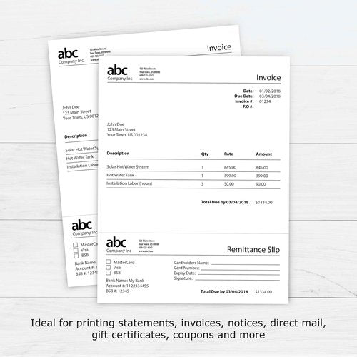PrintWorks Professional 3" Horizontal Perforated Paper 8.5” x 11” - Perfect For W-2, 1099, & Statement Use - Made in the USA - 500 Sheets - 20 lb - Printer Compatible - White (04167)