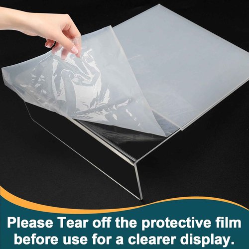 14 Pack Acrylic Sign Holder 8.5x11 Inches, Clear Tabletop Plastic Paper Display Stand, L-Shape Vertical Menu Holder Stand, Photo Picture Frame Flyer Display Stand for Restaurants, Store,Office Desktop