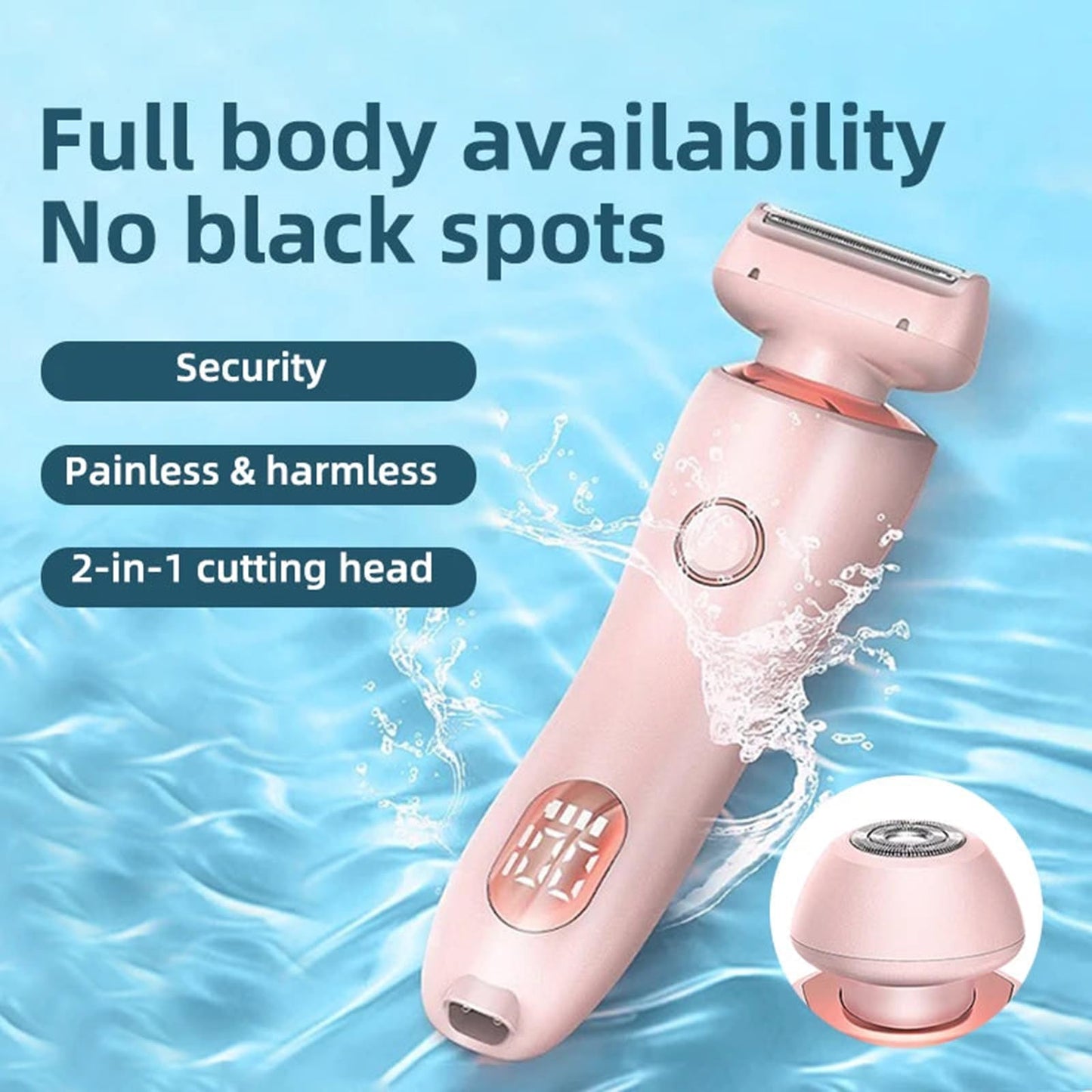 Livora Electric Shaver for Women, Livora Silkglide Pro Razor, 2 in 1 Waterproof Electric Razor, Wet Dry Electric Shaver for Women Pubic Hair & Everything (1Set* Pink)