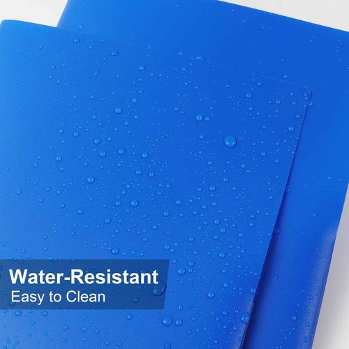 EEHZTSI 60-Pack Plastic Folders with Pockets,2-Pocket Poly Folders Holds 8-1/2" x 11" Paper for School/Office/Home, Blue