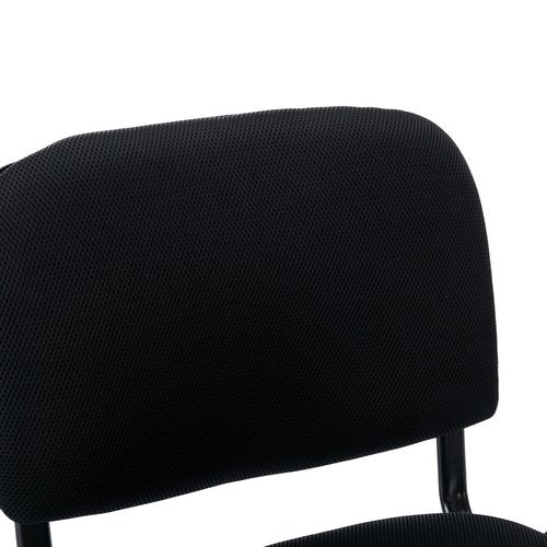 DM Furniture Black Stackable Office Chairs no Arms Set of 20, Mesh Reception Chair Ergonomic Conference Desk Chairs Guest Chair for Meeting/Events/Hall/Training Room