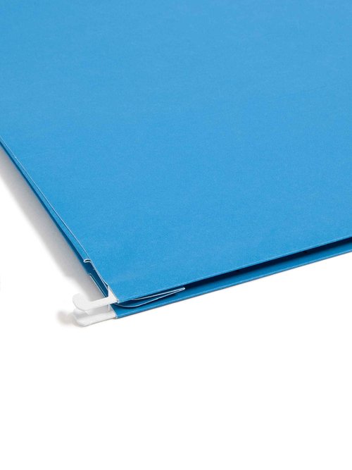Smead Hanging Pocket with Full-Height Gusset, 2” Expansion, 1/5-Cut Adjustable Tab, Letter Size, Sky Blue, 25 per Box (64250)