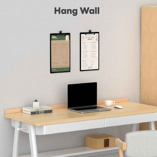 Juvealoe Legal Size Clipboard with Pen Holder, 8.5 x 14 Black Plastic Long Clip Board with Low Profile Clip, 9 x 15 in, Suitable for Legal Lawers and Business, Office Supply(Pack of 25)