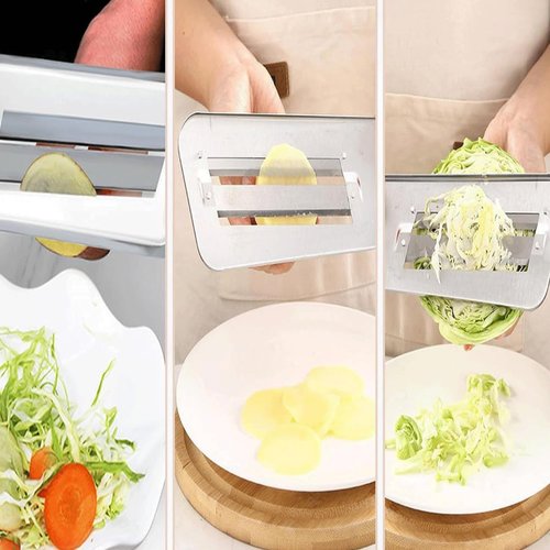 Relateupon Stainless Steel Shredder Knife, Stainless Steel Shredder Knif, StainlessSteel Dual Blade Julienne Cutter,CabbageShredder, For Slicing, Shredding, For Vegetables (Black)