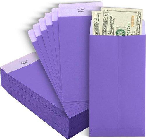 Mr. Pen Money Envelopes - Self-Adhesive Kraft Paper Cash Envelopes | 100 Pack, 6.5" x 3.5" for Budgeting & Organizing