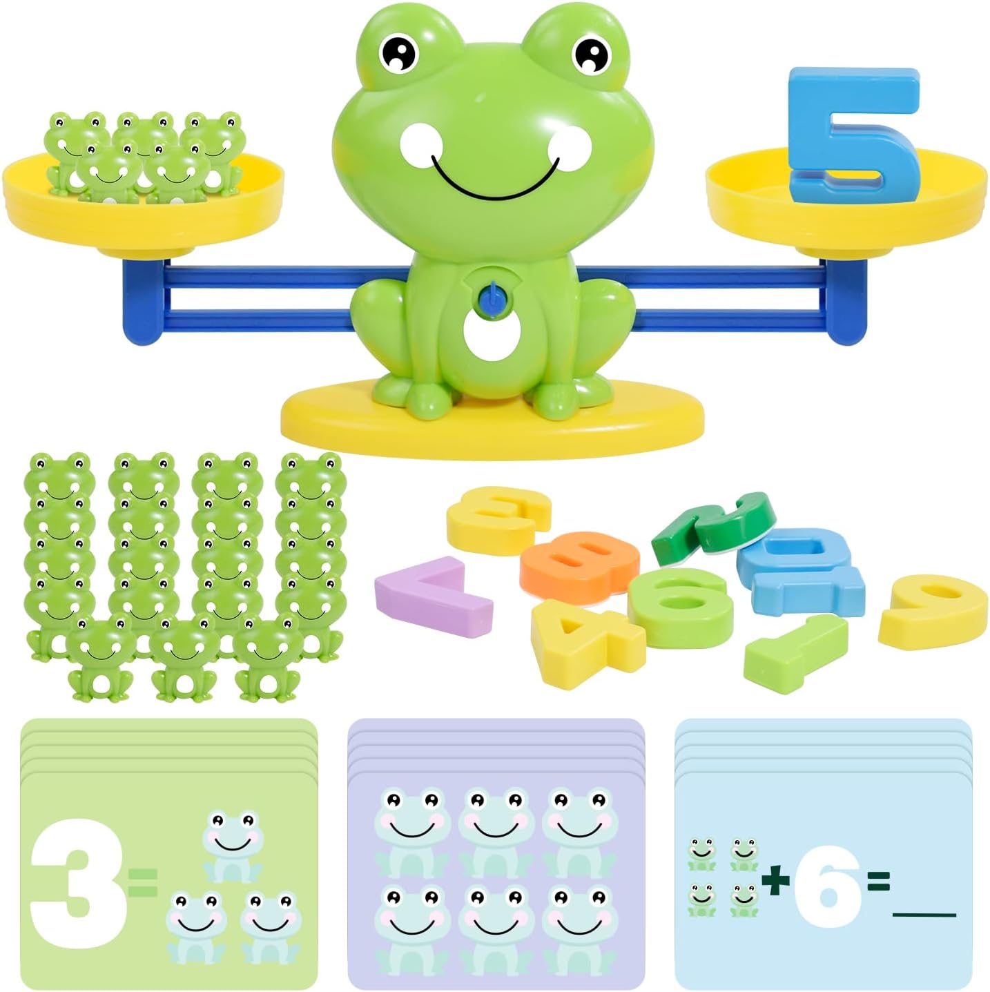 BAKAM Frog Balance Scale Toy - Montessori Math Game for Kids 5-7 | STEM Learning Activity for 3+ Years