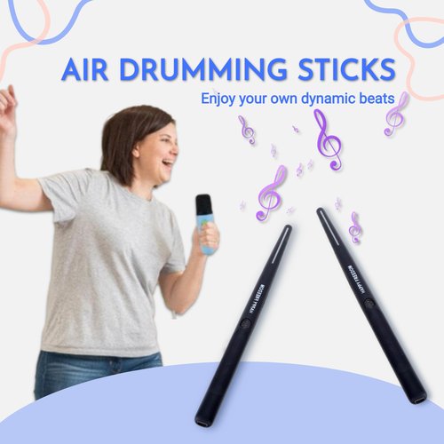 Air Drumsticks for Adults, Electric Air Drum Set, Portable Virtual Reality Drum, Electronic Drum Set for Beginners, Children and Adults Gifts