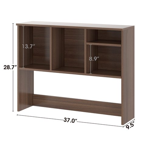 WAHEY Desk Bookshelf, Office Desktop Storage Rack Wood Display Shelf, HOFB014