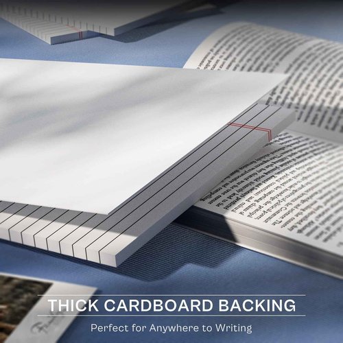 PINJINGPRO 24 Pack White Note Pads 8.5x11, Wide Ruled Legal Pads 8.5 x 11 Writing Pad, Micro Perforated Notepad 8.5'' x 11'' Lined Paper Pads, Thickness Paper with Strong Cardboard, 30 Sheets per Pad