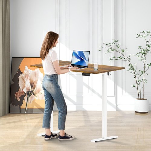 Dual Motor Standing Desk Frame, Electric Adjustable Legs, Workstation Desk Base, Sit stand desk frame, 3 Memory Height Settings, with Cable Management Tray, Headphone Hook