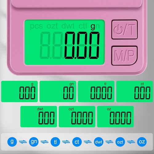 Diyife Digital Pocket Gram Scale - 0.01g Accuracy Mini Jewelry Scale with Protective Cover | Pink 1000g Capacity