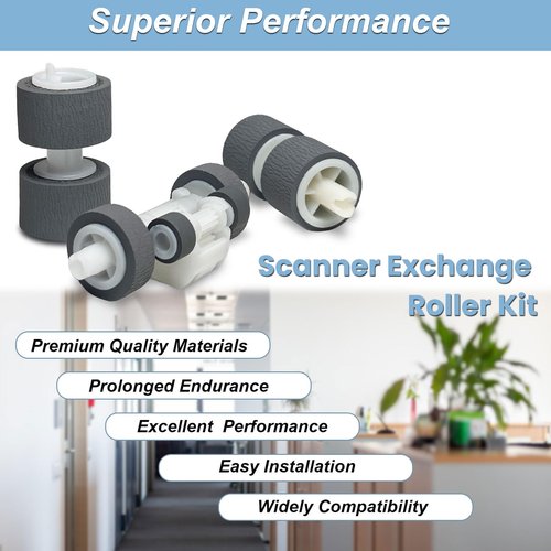 Upgraded B12B813561 Scanner Exchange Roller Kit, Feed Roller Kit Compatible with Epson DS-510 DS-520 DS-560