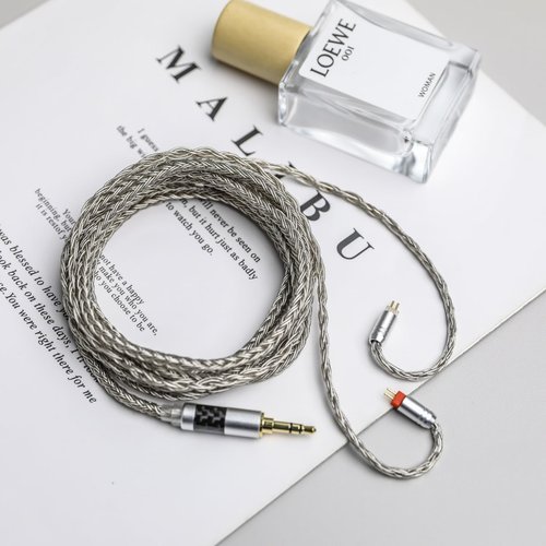 HIFIXAUDIO Tripowin Zonie 2M in Ear Monitor Cable, Long IEM Earphone Cable,16-Core Silver Plated, Upgrade Wire for HiFi Wired Earbuds, Replacement Headphone Cable for Musician (2Pin)