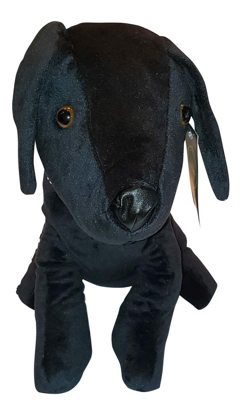 Samuel Lamont/Celtic Weavers, Black Puppy Dog with Collar Weighted Door Stop
