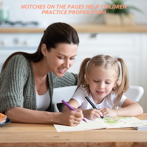 Magic Grooved Writing Practice Books,Reusable Handwriting Workbook for Kids Ages 3+, Preschool Writing Copybook for Letter Formation,Calligraphy & Tracing Practice（ 5 Books with Pens）