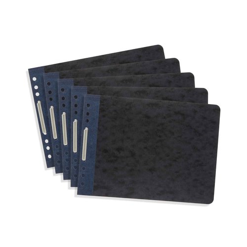 25 Blue Summit Supplies Report Covers with Sliding Bar Fastener - Black Pressboard Report Covers, Letter Size, Durable 2'' Capacity Business Report Covers