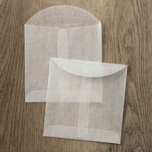 LUXPaper Open End Square Envelopes | 4" x 4" | Glassine | 30lb. Text | 250 Qty