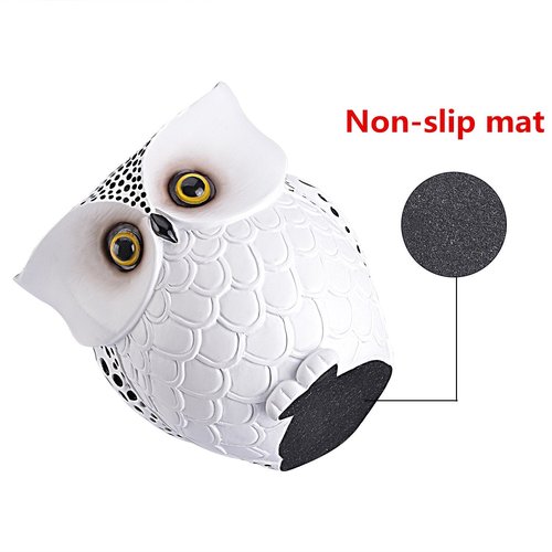 PSKZNSZ Owl Pen Holder, Owl Pen Pencil Container Carving Brush Pot Brush Holder Desk Organizer Decoration,Luxury Gift and Exquisite Handicraft (White:Owl)
