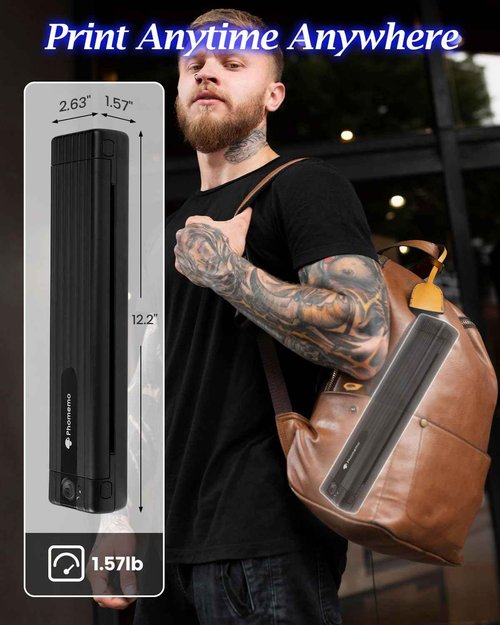 Phomemo TP83 Bluetooth Tattoo Stencil Printer with 10pcs A4 Transfer Paper & 100 Sheets A4 Size Stencil Transfer Paper for Tattooing