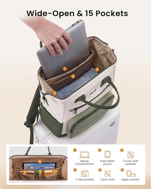 LOVEVOOK Puffer Laptop Backpack - Stylish 15.6 Inch Work Bag for Women | Perfect for Nurses, Teachers & Students