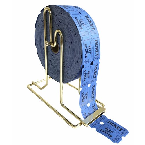 Yuanhe Deluxe Raffle Ticket Dispenser -1PC Brass Plated Ticket Holder for Single-Roll & Double-Roll Tickets