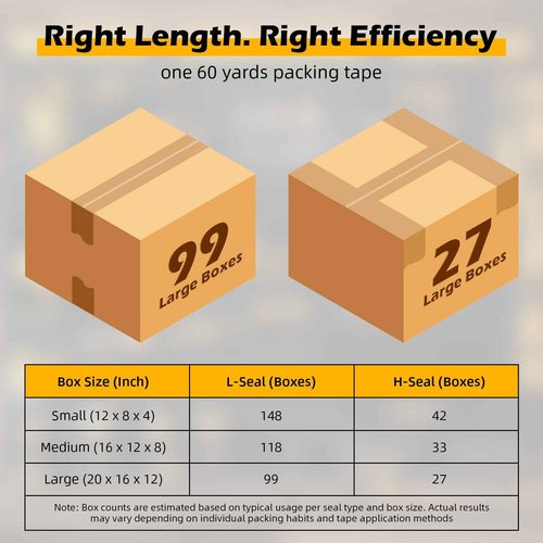 TROOZY Clear Heavy Duty Packing Tape Rifills for Packing Shipping Moving and Storage, 1.85 mil Thick, 1.88 in x 60 yd, 36 Rolls, Total 2160 yd
