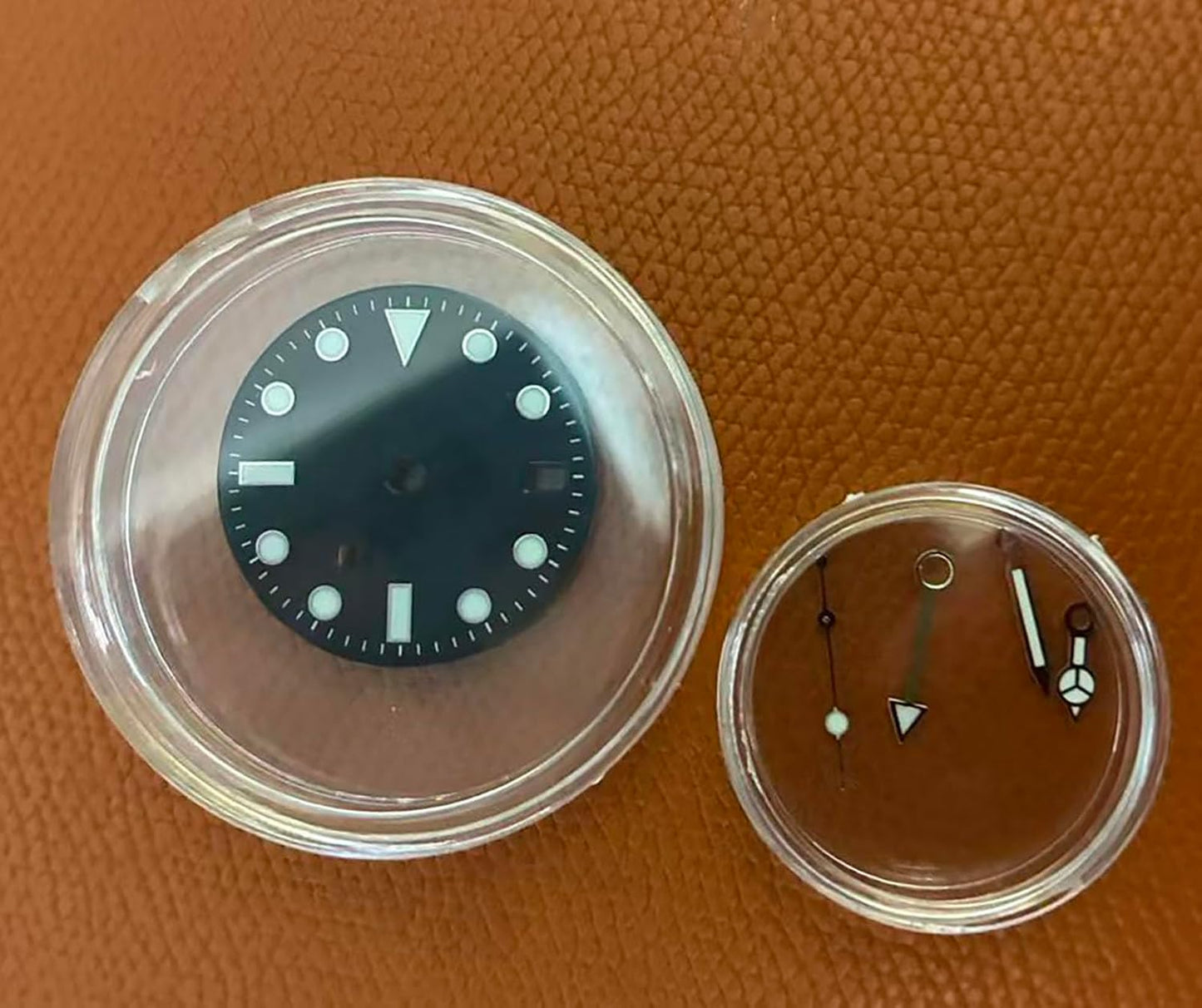 Skiennix GMT Watch Dial & Hands Set - BGW9 Blue Lume, Compatible with NH34 Movement, Custom Assembly