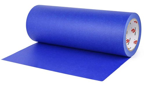 BOMEI PACK Wide Blue Painters Tape 12 Inches x 40 Yards, 3D Tape, 3D Printing Tape for Laser Cutting, 21-Day Clean Removal Wide 12'' Masking Tape