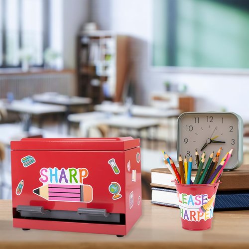 Tkifoda Pencil Dispenser Holder for Classroom Pastel Stainless Steel Pencil Holder for up to 200 Pencils Reusable Metal Straw Dispenser for Home Office Restaurant Teachers Supplies Storage