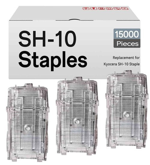 3-Pack SH-10 Staple Cartridge Compatible for Kyocera SH-10 Stacker Staples Cartridges Refills(3 Cartridges, 15,000 Staples)