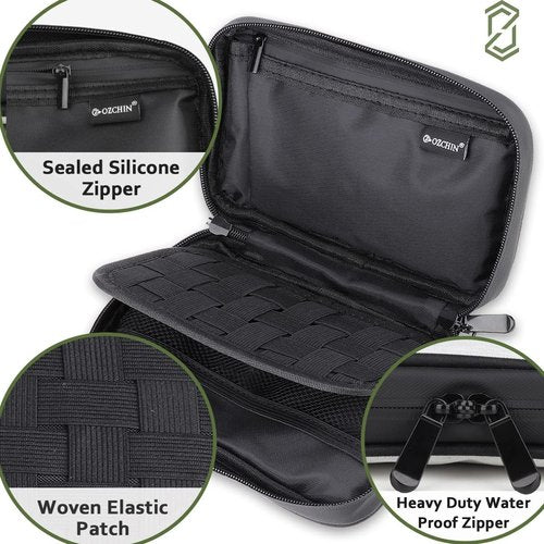 OZCHIN Smell Proof Bag - Portable Activated Carbon Fiber Pouch for Travel | 8'' x 5'' (Grey)