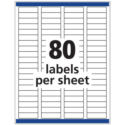 Avery Removable ID Labels, Sure Feed Technology, 0.5" x 1.75", 5 Packs (6467)