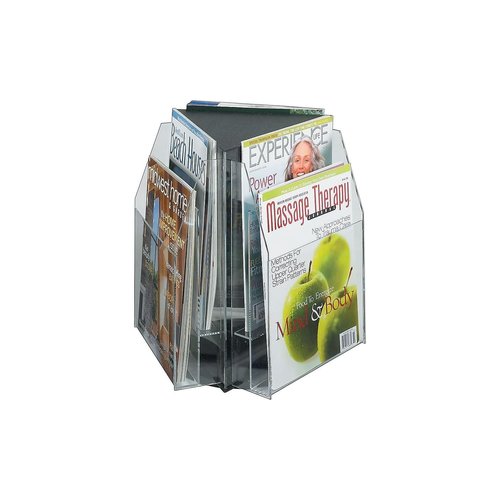 Safco Products 5698CL Reveal Table Top Literature Display, 6 Magazine, Clear