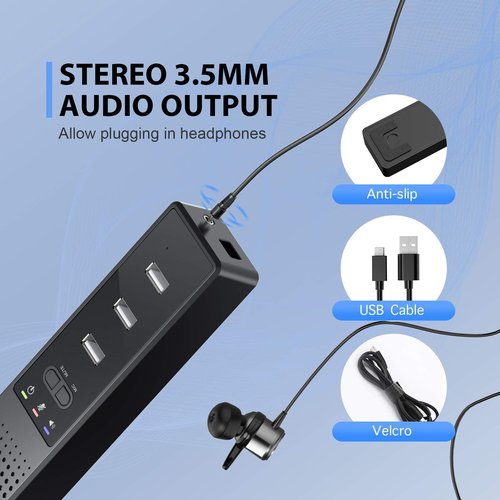 Cykvis 3 in 1 USB Computer Speaker with Microphone, PC Laptop Desktop Conference Speaker with Mic for Smart Home Office and Online Study，360 Degree Enhanced Voice Pickup, Noise Reduction (Classic)