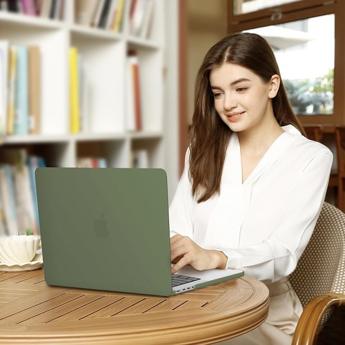 MOSISO MacBook Pro 14 Inch Hard Case - Includes Keyboard Skin, Screen Film & Pouch | Army Green