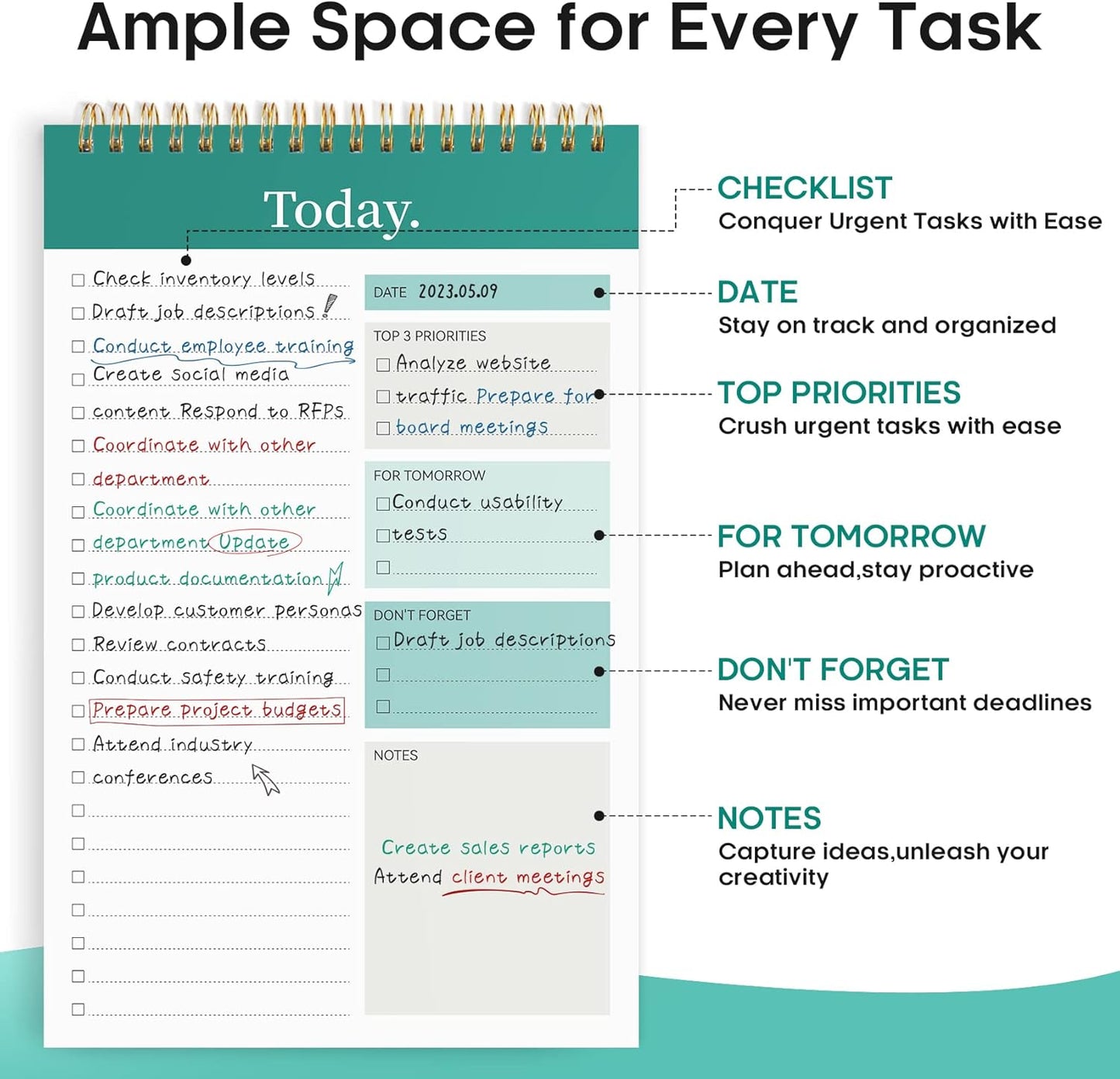 Skiennix To-Do List Pad | Academic Planner for Enhanced Organization and Productivity