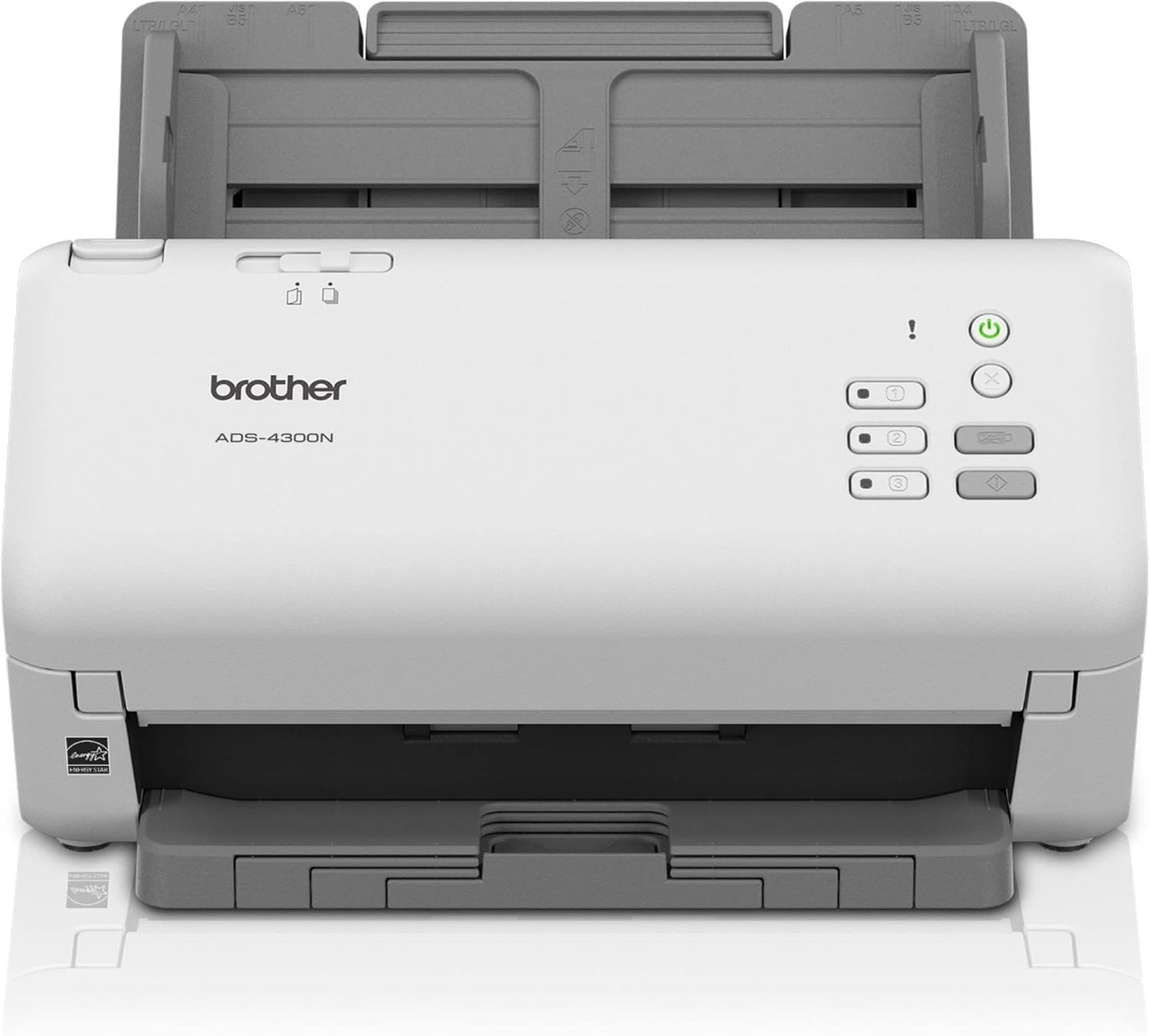 Brother ADS-4300N Professional Desktop Scanner - Fast Duplex Scanning & Networking | White